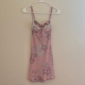 Princess Polly Blush Floral Lace Mini Dress